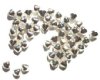 50 4mm Bright Silver Plated Smooth Bicone Beads